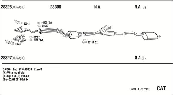 Fonos BWH15273C - Система выпуска ОГ autosila-amz.com