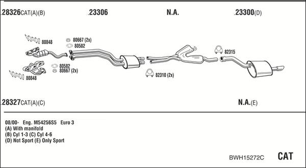 Fonos BWH15272C - Система выпуска ОГ autosila-amz.com