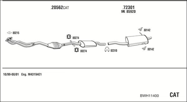 Fonos BWH11400 - Система выпуска ОГ autosila-amz.com