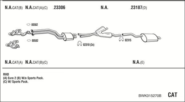 Fonos BWK015270B - Система выпуска ОГ autosila-amz.com