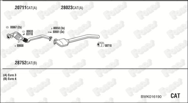 Fonos BWK016190 - Система выпуска ОГ autosila-amz.com