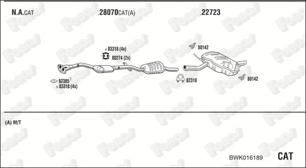 Fonos BWK016189 - Система выпуска ОГ autosila-amz.com