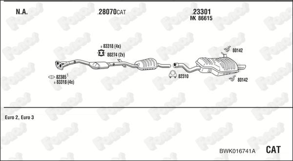 Fonos BWK016741A - Система выпуска ОГ autosila-amz.com