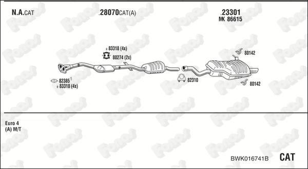 Fonos BWK016741B - Система выпуска ОГ autosila-amz.com