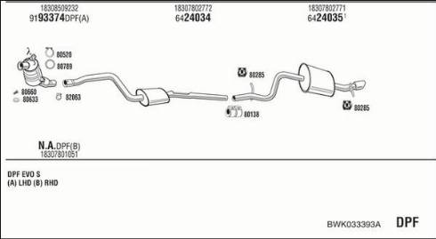 Fonos BWK033393A - Система выпуска ОГ autosila-amz.com