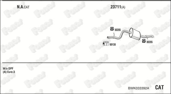 Fonos BWK033392A - Система выпуска ОГ autosila-amz.com