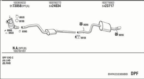 Fonos BWK033389BB - Система выпуска ОГ autosila-amz.com