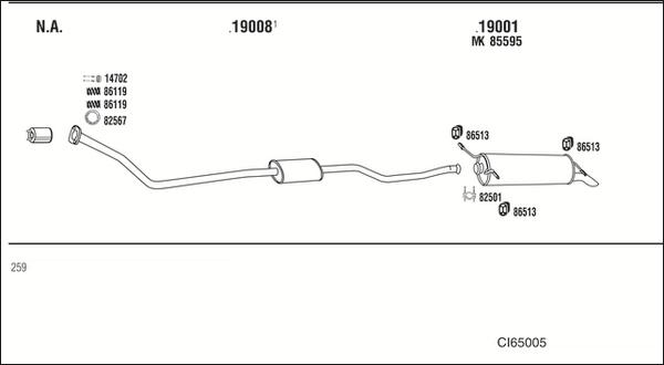 Fonos CI65005 - Система выпуска ОГ autosila-amz.com