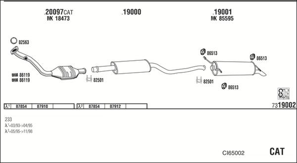 Fonos CI65002 - Система выпуска ОГ autosila-amz.com