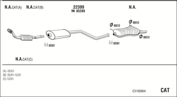 Fonos CI16064 - Система выпуска ОГ autosila-amz.com