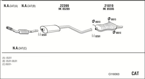 Fonos CI16063 - Система выпуска ОГ autosila-amz.com