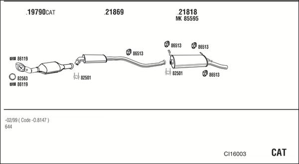 Fonos CI16003 - Система выпуска ОГ autosila-amz.com