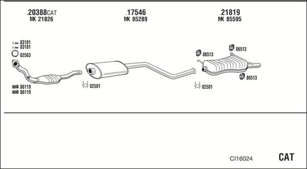 Fonos CI16024 - Система выпуска ОГ autosila-amz.com