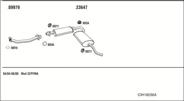 Fonos CIH18236A - Система выпуска ОГ autosila-amz.com