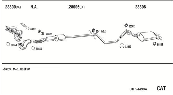 Fonos CIH24498A - Система выпуска ОГ autosila-amz.com