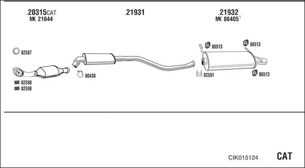 Fonos CIK015124 - Система выпуска ОГ autosila-amz.com