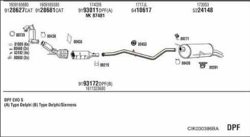 Fonos CIK030386BA - Система выпуска ОГ autosila-amz.com