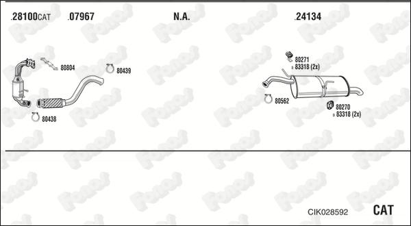 Fonos CIK028592 - Система выпуска ОГ autosila-amz.com