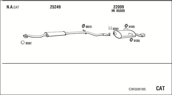 Fonos CIK028185 - Система выпуска ОГ autosila-amz.com