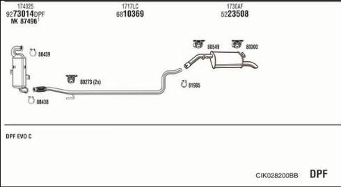 Fonos CIK028200BB - Система выпуска ОГ autosila-amz.com