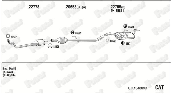 Fonos CIK134080B - Система выпуска ОГ autosila-amz.com