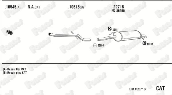 Fonos CIK132716 - Система выпуска ОГ autosila-amz.com