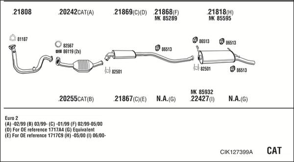 Fonos CIK127399A - Система выпуска ОГ autosila-amz.com