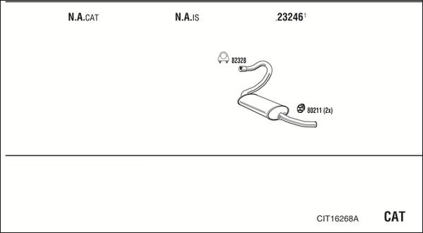 Fonos CIT16268A - Система выпуска ОГ autosila-amz.com