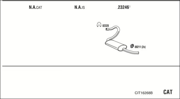 Fonos CIT16268B - Система выпуска ОГ autosila-amz.com