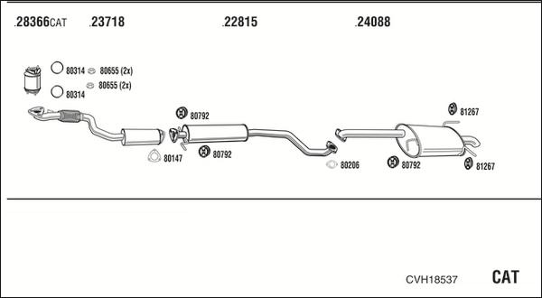 Fonos CVH18537 - Система выпуска ОГ autosila-amz.com