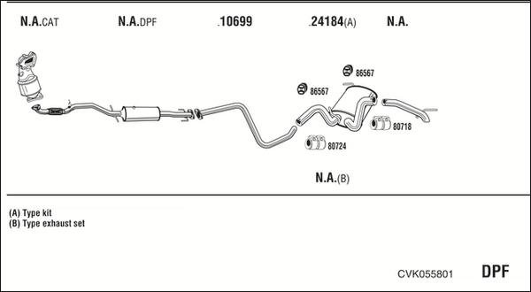 Fonos CVK055801 - Система выпуска ОГ autosila-amz.com