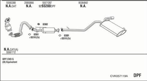 Fonos CVK057119A - Система выпуска ОГ autosila-amz.com