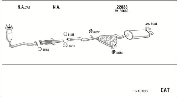 Fonos FI71016B - Система выпуска ОГ autosila-amz.com