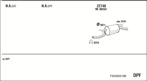 Fonos FIK009310B - Система выпуска ОГ autosila-amz.com