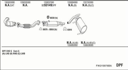 Fonos FIK019976BA - Система выпуска ОГ autosila-amz.com