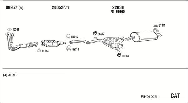 Fonos FIK010251 - Система выпуска ОГ autosila-amz.com