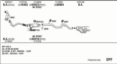 Fonos FIK031616A - Система выпуска ОГ autosila-amz.com