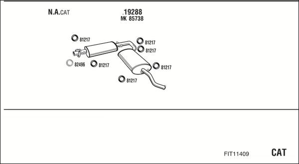 Fonos FIT11409 - Система выпуска ОГ autosila-amz.com