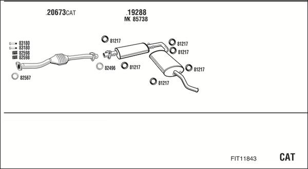 Fonos FIT11843 - Система выпуска ОГ autosila-amz.com