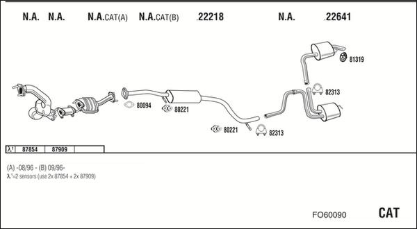 Fonos FO60090 - Система выпуска ОГ autosila-amz.com