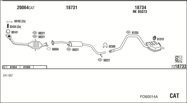 Fonos FO60014A - Система выпуска ОГ autosila-amz.com