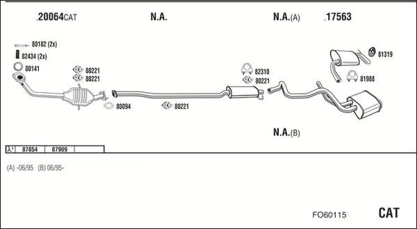 Fonos FO60115 - Система выпуска ОГ autosila-amz.com