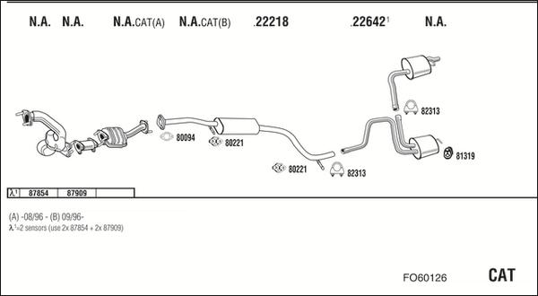 Fonos FO60126 - Система выпуска ОГ autosila-amz.com