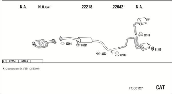 Fonos FO60127 - Система выпуска ОГ autosila-amz.com