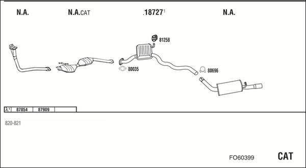 Fonos FO60399 - Система выпуска ОГ autosila-amz.com