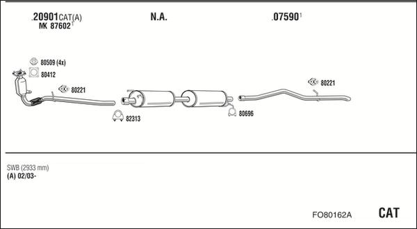 Fonos FO80162A - Система выпуска ОГ autosila-amz.com