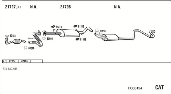 Fonos FO80124 - Система выпуска ОГ autosila-amz.com