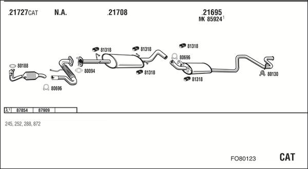 Fonos FO80123 - Система выпуска ОГ autosila-amz.com