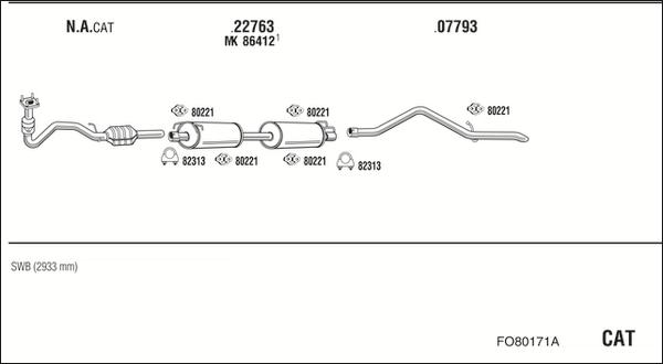 Fonos FO80171A - Система выпуска ОГ autosila-amz.com