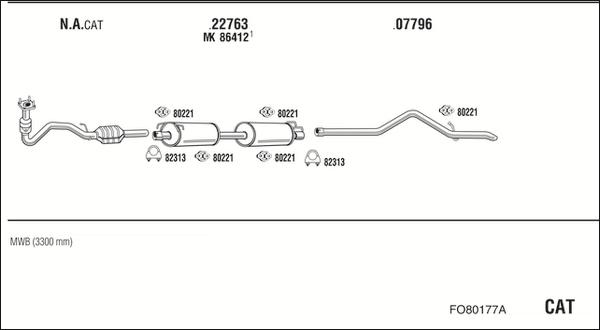 Fonos FO80177A - Система выпуска ОГ autosila-amz.com